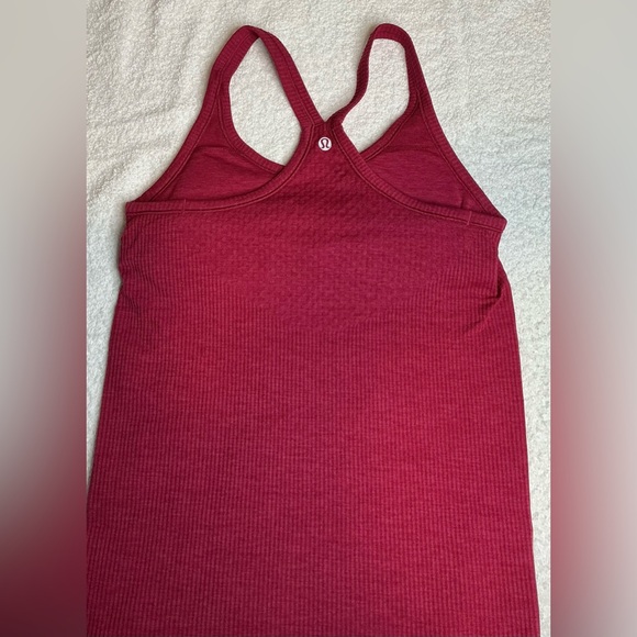 Lululemon Athletica Ribbed Red Sleeveless Tank - Picture 3 of 5
